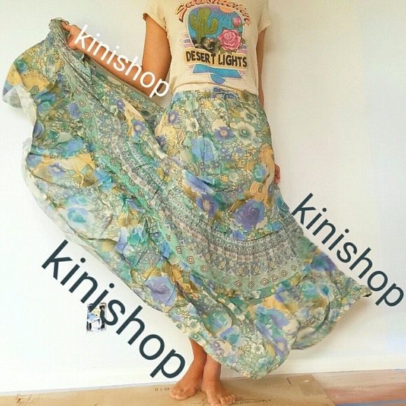 New spell designs amethyst maxi skirt turquoise FP - Picture 3 of 13